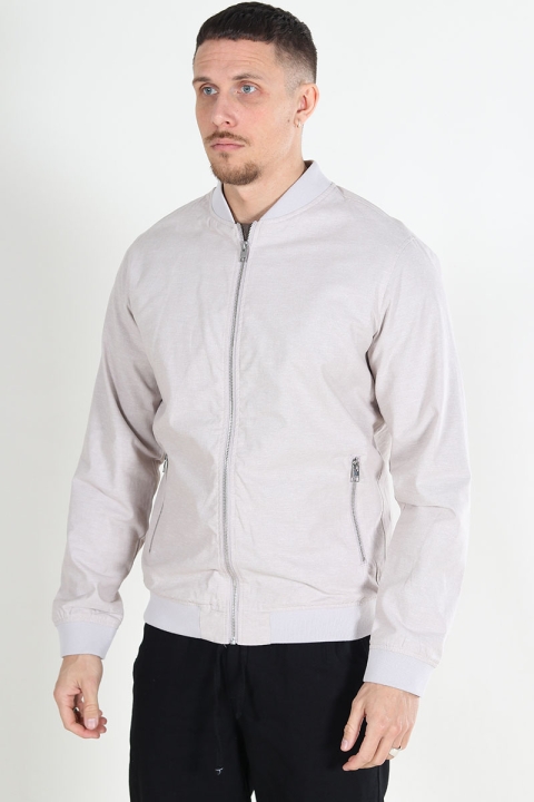 Jack & Jones Summer Linen Bomber Jacket Crockery