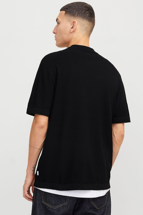 Jack & Jones Emil Knit Structure Shirt SS Black