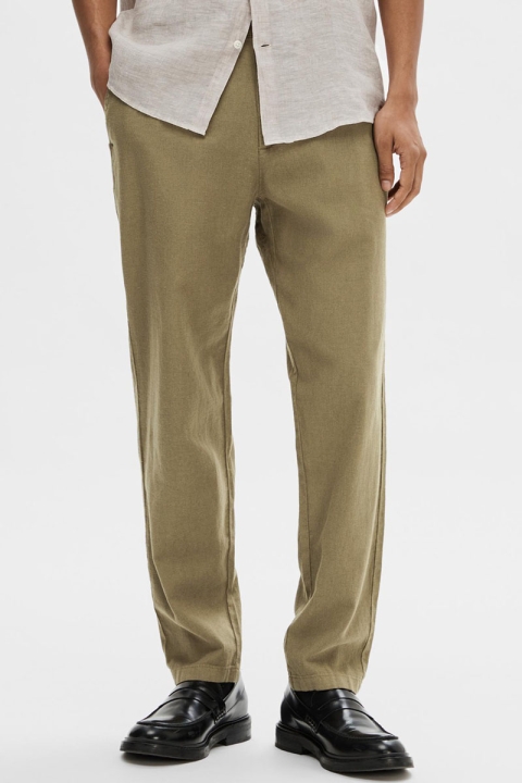 Selected Brody Linen Pants Burnt Olive