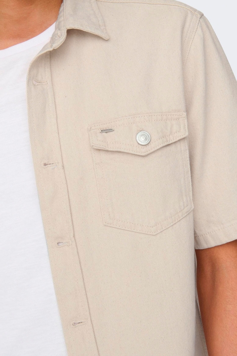 ONLY & SONS Cuba SS Shirt Ecru