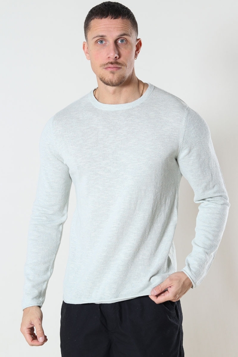 Jack & Jones Linen Knit Crew Neck Soothing Sea