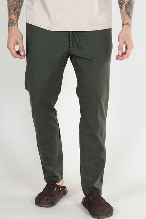 ONLY & SONS Linus Linen Crop Pants Olive Night