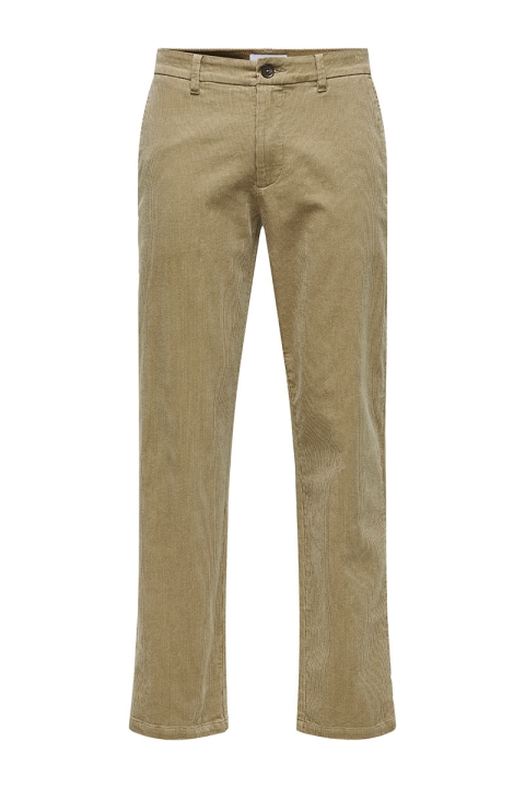 ONLY & SONS Edge Straight Fit Corduroy Pants Chinchilla