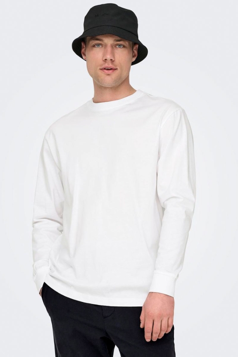 ONLY & SONS Fred Oversize LS Tee Bright White