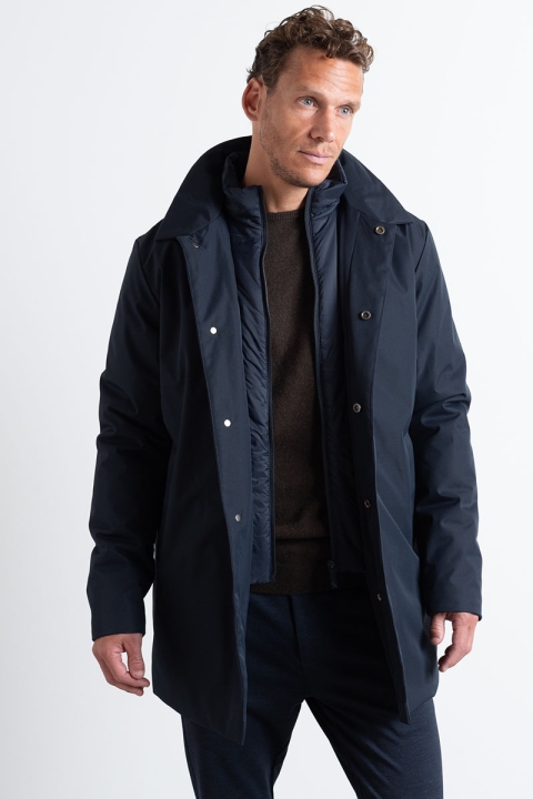 Clean Cut Copenhagen Blake Mix Coat Dark Navy