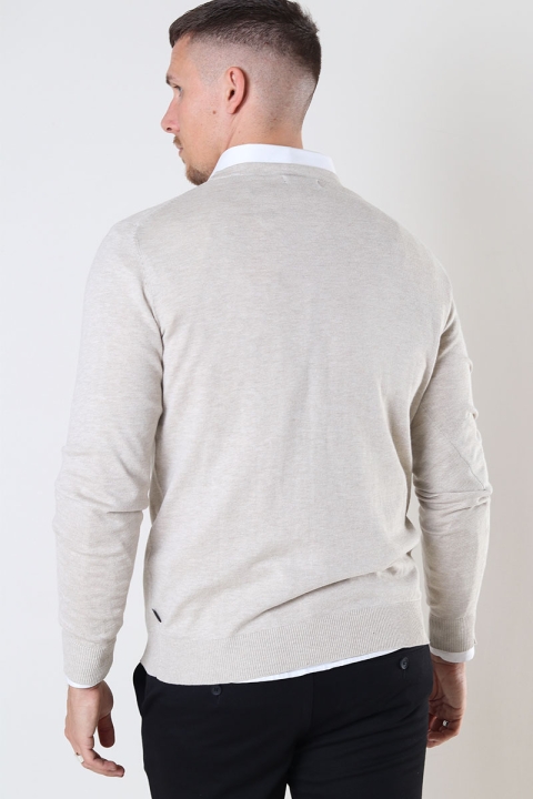 Jack & Jones EMIL KNIT CREW NECK Oatmeal