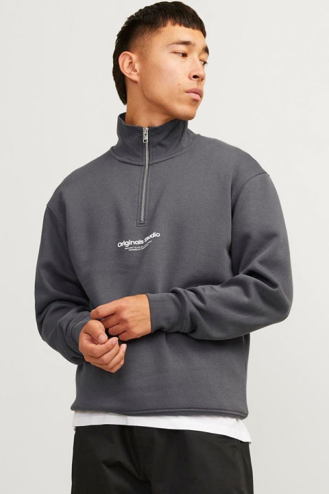 Jack & Jones Vesterbro Sweat Half Zip Iron Gate