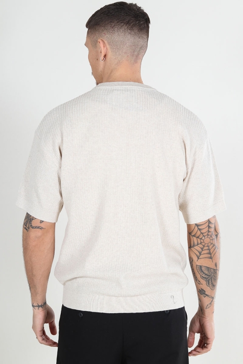 Jack & Jones Bastian Knit Polo Crew Neck Almond Milk