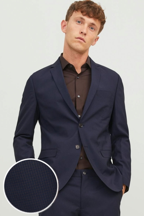 Jack & Jones Franco Check Suit Perfect Navy