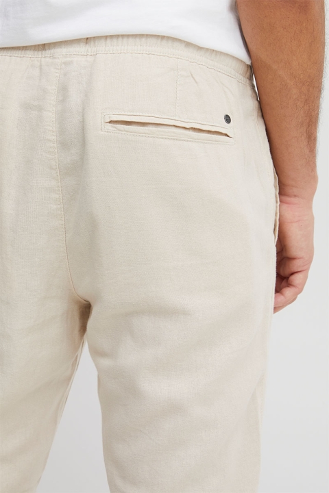 Solid TAIZ LINEN PANTS Oatmeal