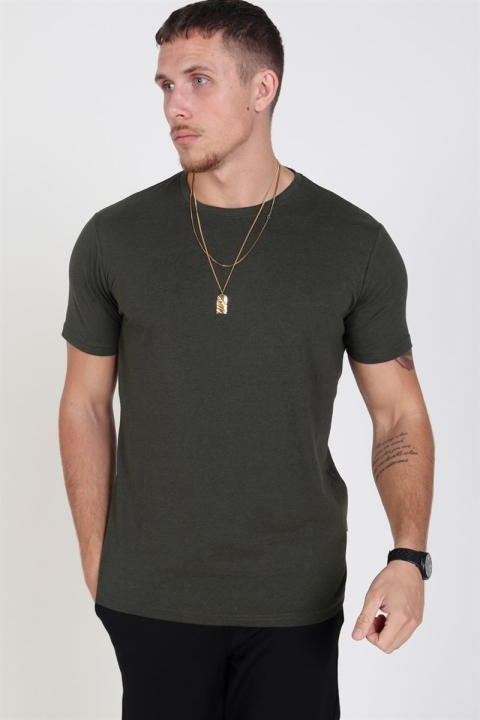 Solid Rock Basic Tee Ivy Green Melange