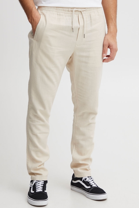 Solid TAIZ LINEN PANTS Oatmeal