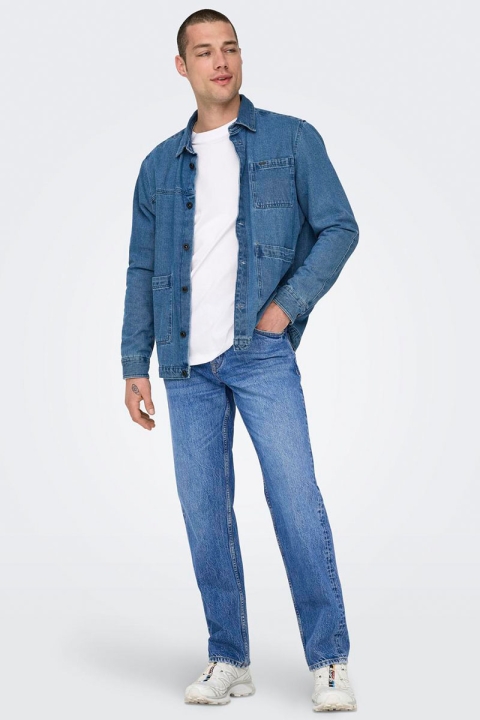 Only & Sons Edge Straight Fit 0017 Bright Blue Denim