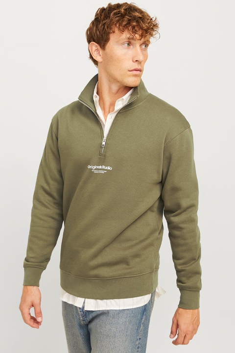 Jack & Jones Vesterbro Half Zip Sweat Kalamata