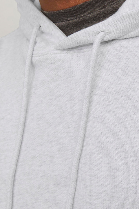 Jack & Jones Charge Sweat Hoodie Loose Fit White Melange