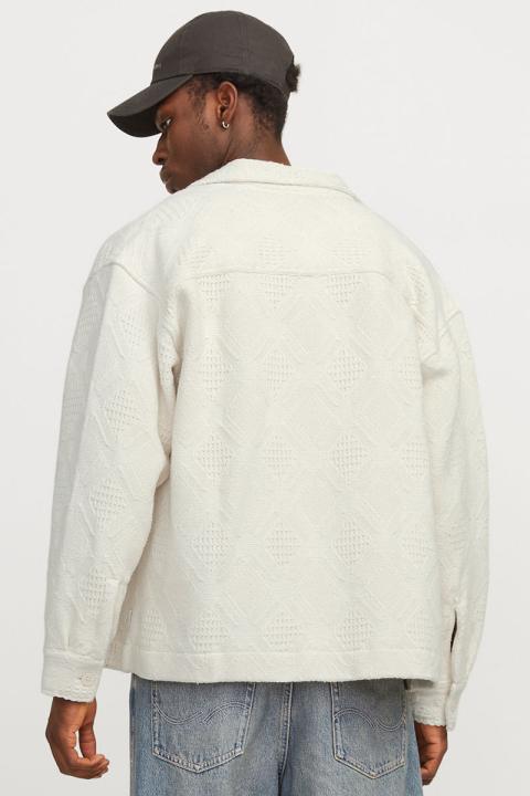 Jack & Jones Greenpoint Jacquard Overshirt  Antique White