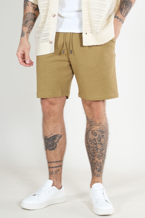 Clean Cut Copenhagen Calton Structured Shorts Dark Khaki