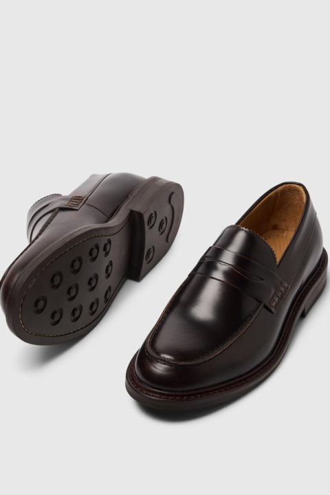 Selected Carter Leather Low Penny Loafer Demitasse