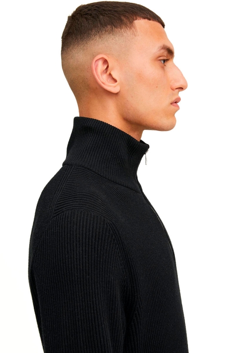 Jack & Jones PERFECT KNIT HALF ZIP Black