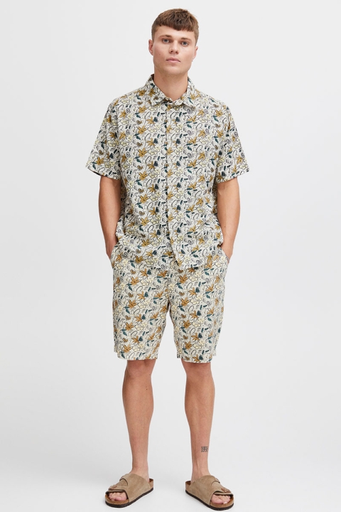 Solid Alann Flower Shorts Oatmeal