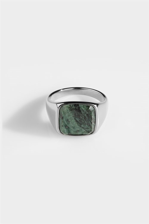 Northern Legacy Pierścień Verde Signature Green Marble Silver