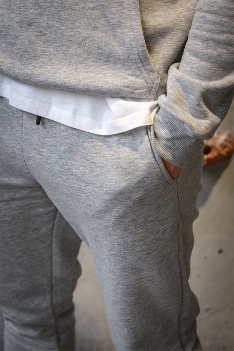 ONLY & SONS CERES PANT & HOODIE SET Light Grey Melange