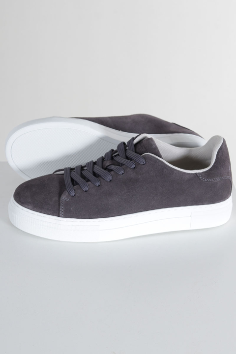 Selected David Chunky Suede Leather Sneaker Dark Grey