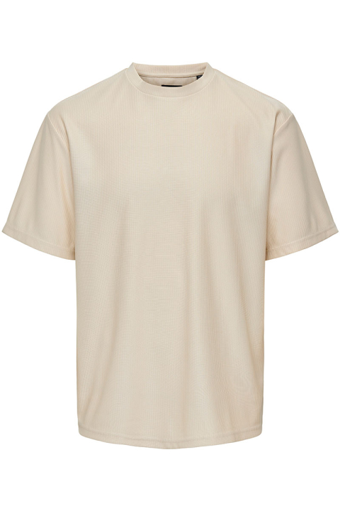 ONLY & SONS Fred Relaxed Plizze Tee Moonstruck