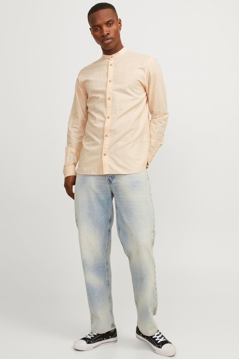 Jack & Jones Summer Band Linen Shirt LS Apricot Ice