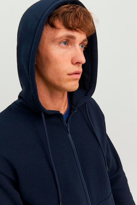 Jack & Jones Bradley Sweat Zip Hood Navy Blazer