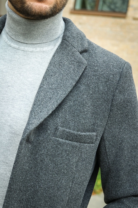 ONLY & SONS JAYLON WOOL COAT OTW Dark Grey Melange