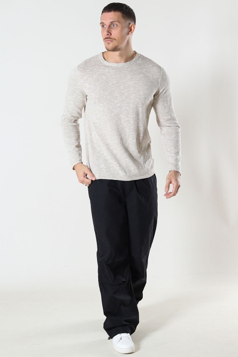 Jack & Jones Linen Knit Crew Neck Crockery