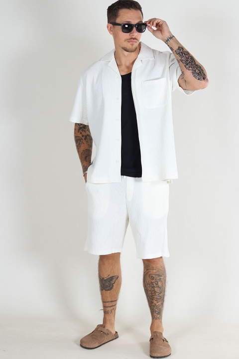 Selected Loose Casper Shorts Egret