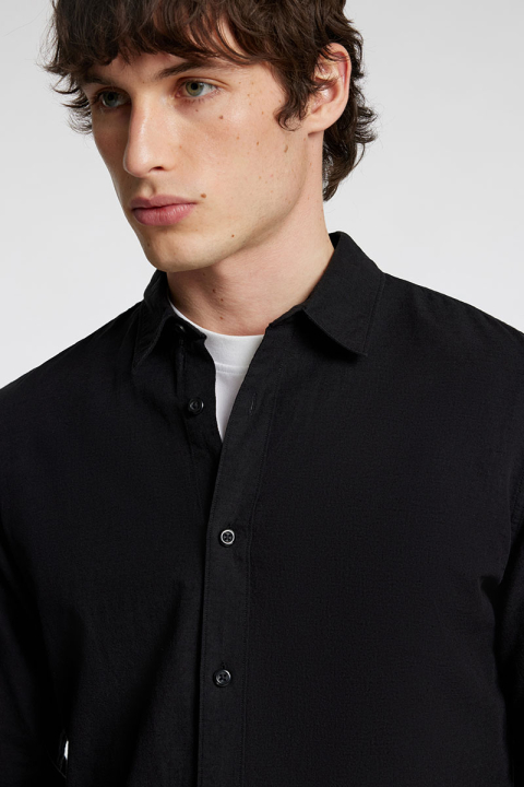 Selected Slim Sun Linen Shirt LS Black