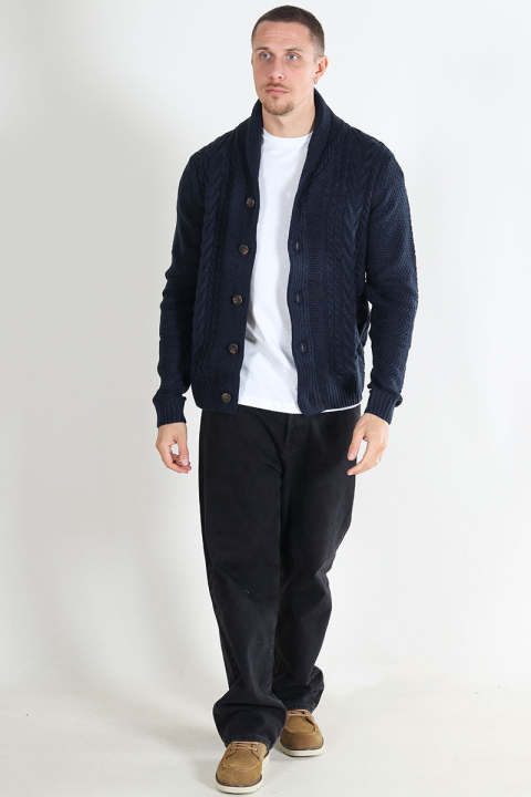 Jack & Jones Craig Knit Shawl Neck Sky Captain