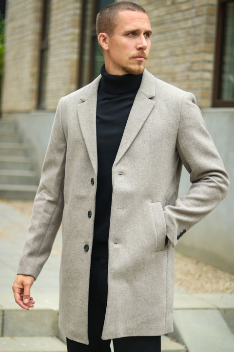 Jack & Jones Morrison Wool Coat Greige