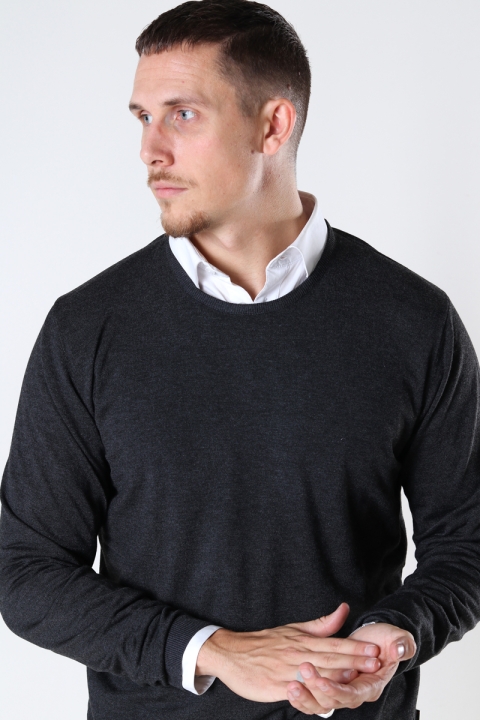 JEFF GREYSON CREW KNIT Charcoal