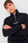 Jack & Jones Vesterbro Sweat Half Zip Black