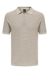 ONLY & SONS Domi Structure Half Zip Polo Silver Lining