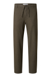 Selected Brody Linen Pants Forest Night