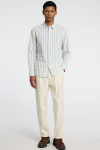 Selected Slim Sun Linen Shirt LS Iceberg Green Stripe