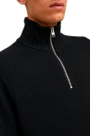 Jack & Jones PERFECT KNIT HALF ZIP Black