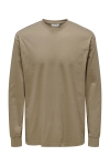 ONLY & SONS Fred Oversize LS Tee Desert Taupe