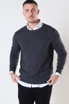 Jack & Jones EMIL KNIT CREW NECK Dark Grey Melange