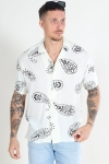 Jack & Jones Jeff Abstract Print Resort Shirt SS Cloud Dancer