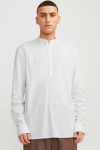 Jack & Jones Summer Tunic Linen Blend Shirt LS White