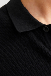 Jack & Jones Emil Knit Structure Shirt SS Black