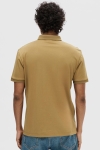 Selected Fave Zip Polo SS Antique Bronze