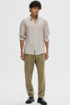 Selected Brody Linen Pants Burnt Olive