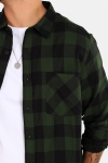 URBAN CLASSICS Checked Flanell Shirt Black/Forest